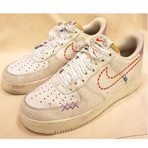 Nike Air Force 1 Women's Sneakers Shoes Size- 9.5 White/Purple